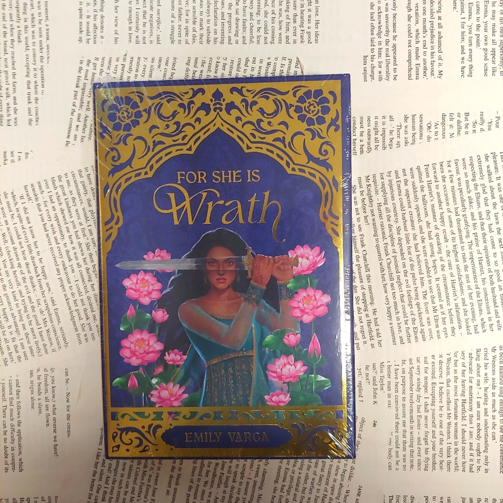 Owlcrate Exclusive Edition of For She Is Wrath by Emily Varga